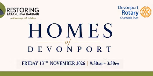 Homes of Devonport - buy your tickets through RTH!