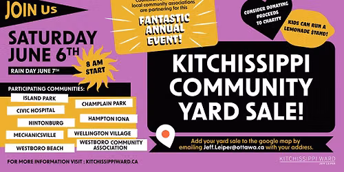 2026 KITCHISSIPPI WARD YARD SALE!