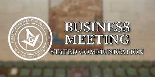 Business Meeting - Stated Communication - Elections