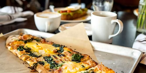 Breakfast Pizza and Mimosas