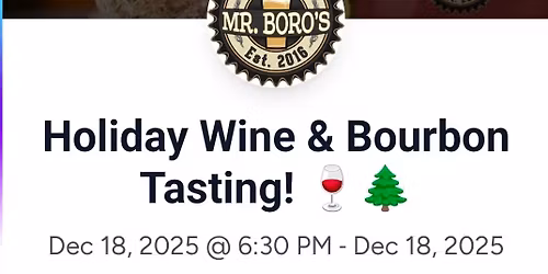 Holiday Wine & Bourbon Tasting