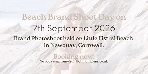 Brand Beach Photoshoot on Little Fistral Beach, Newquay, Cornwall