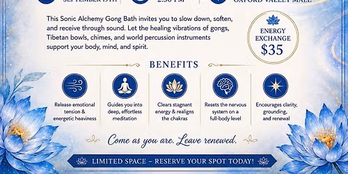 Blue Lotus Gong Bath Sept 19th