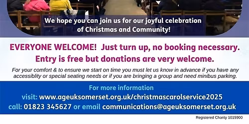 Age UK Somerset's Christmas Carol Service at Wells Cathedral