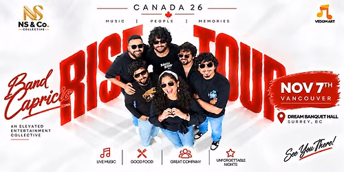 Band Capricio \u2013 Rise Tour Canada \u201926 | Vancouver