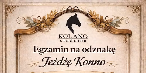 Egzamin na odznak\u0119 Je\u017cd\u017c\u0119 Konno w Stadninie Koni Kolano 