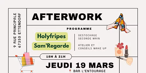 Afterwork D\u00e9stockage seconde main et Atelier Make-up