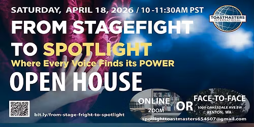 OPEN HOUSE: From Stage Fright to Spotlight