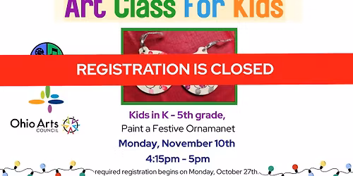 Art Class for Kids (Festive Ornament)