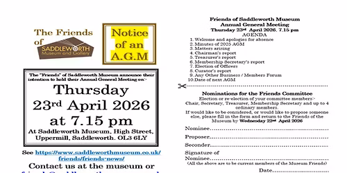 Friends of Saddleworth Museum AGM