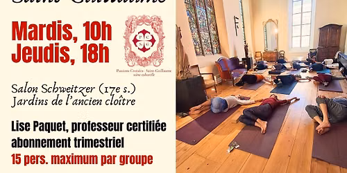 Yoga \u00e0 St-Guillaume (Strasbourg) | mardi \u00e0 10h, jeudi \u00e0 18h