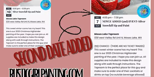 See second event 12\/7 Silver Snowfall Sip and Paint