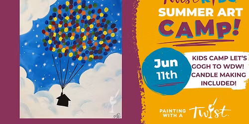 Kids Camp \u2013 June 11th | Sky Adventure Painting + Candle Making (Ages 6+)