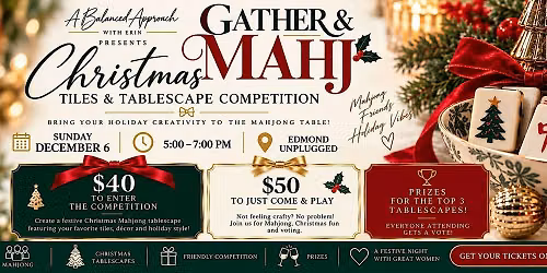 Gather & Mahj: Christmas Tiles & Tablescape