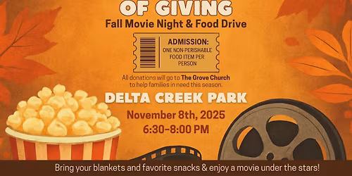 A REEL NIGHT OF GIVING - Fall Movie Night & Food Drive