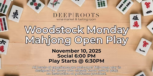 Woodstock Monday Mahjong Open Play
