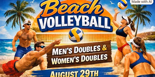 8\/29 Beach Volleyball Tournament Men's Doubles and Women's Doubles. Int\/Adv