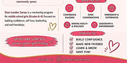 Dear London Sanaa - A Middle School Girls Mentorship Program