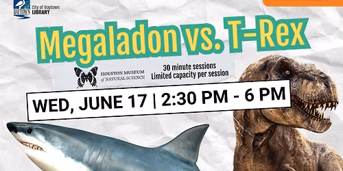 Houston Museum of Natural Science: Megaladon vs. T-Rex