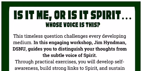IS IT ME, OR IS IT SPIRIT... WHOSE VOICE IS THIS?