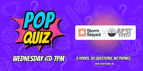 London Ontario - POP QUIZ Wednesday @ Storm Stayed Brewing Co.