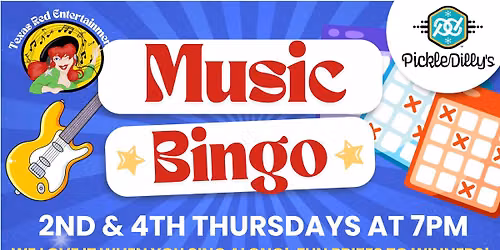 PickleDilly's Kitchen & Bar Cedar Park presents Texas Red's Thursday Name That Tune Bingo @7pm