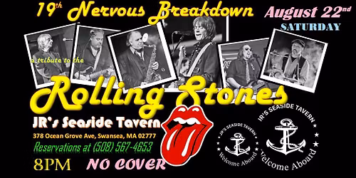 Rolling Stones tribute, "19th Nervous Breakdown" at JR's Seaside Tavern in Swansea MA