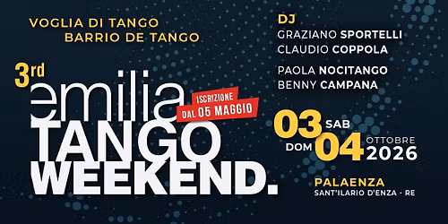 Emilia Tango Weekend 3 e 4 Ottobre 2026