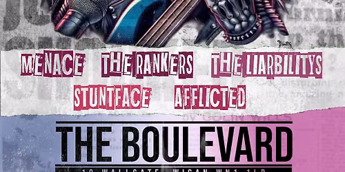 Menace + The Rankers + The Liarbilitys + Stuntface + Afflicted.