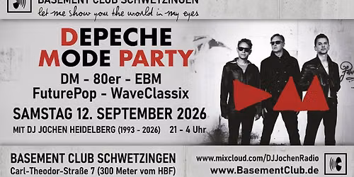 Depeche Mode Party im Basement Club Schwetzingen (ab 21 Uhr, Samstag 12. September - Part 2)