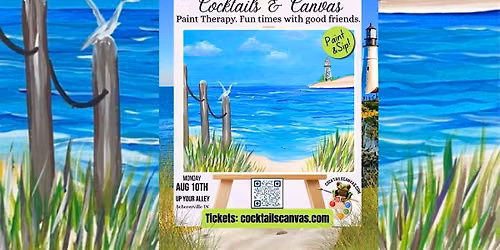 "Lighthouse Lakeview" Cocktails & Canvas Fun Paint & Sip Art Event w\/ Bingo
