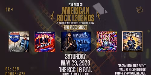 American Rock Legends Live Concert Video Shoot