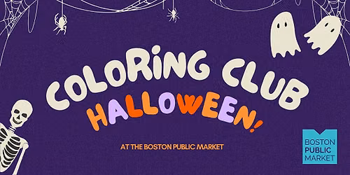 Coloring Club Halloween at Boston Public Market!