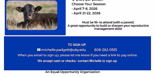 Beef Cattle AI and Pregnancy Determination School