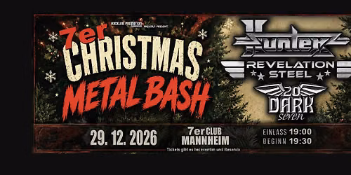 Christmas Metal Bash 2027 - Hunter, Revelation Steel, 20 Dark Seven