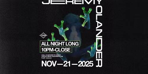 Jeremy Olander x CODA | November 21st