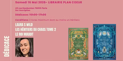 DEDICACE LAURA S WILD 6 LES HERITIERS DU CHAOS TOME 2