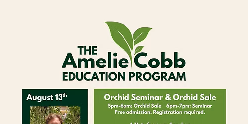 Orchid Seminar with Jeff Thompson & Orchid Sale