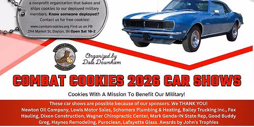 Combat Cookies Car Show at Old Buffalo's Bar & Grill
