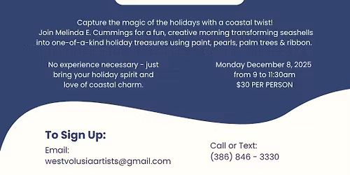 Decorating Seashells for the Holidays