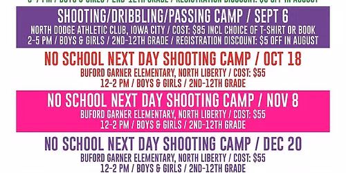 no school next day shooting camp-north dodge ath club