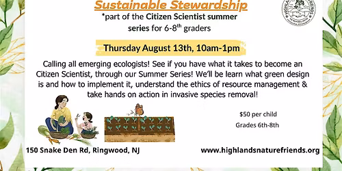 Sustainable Stewardship(6th-8th Graders)