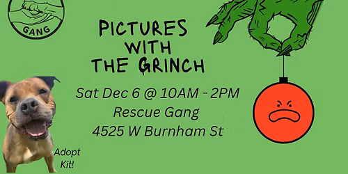 Pictures with the Grinch at Rescue Gang