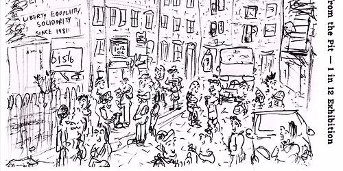 Cartoons from the 1 in 12 Exhibition - opening night