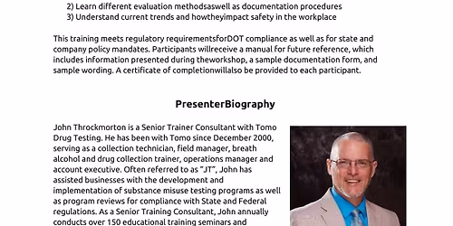 Supervisor Impairment Recognition Training (DOT Compliant)