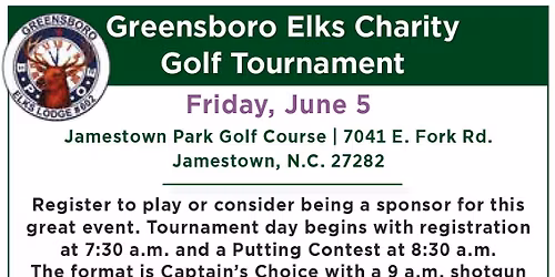 Greensboro Elks Charity Golf Tournament 