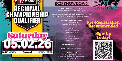 Aegis Game & Taphouse: Magic- Regional Championship Qualifier