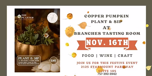 Copper Pumpkin Plant & Sip