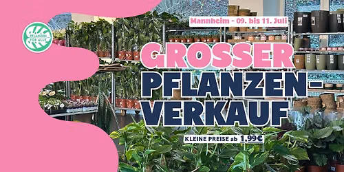 Gro\u00dfer Pflanzenverkauf - Mannheim