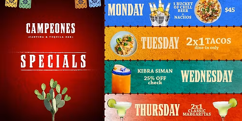 Every day\u2019s a fiesta at Campeones! \ud83e\ude85\ud83c\udf35